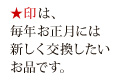 ★印は、毎年お正月には新しく交換したいお品です。