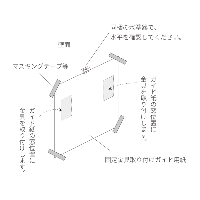 壁面取付方法 B 手順説明 1