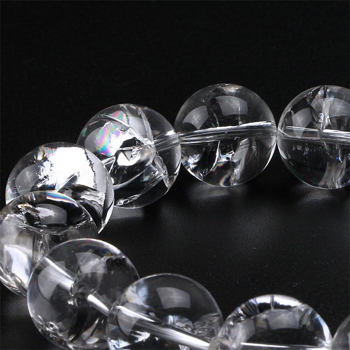 ブレスレット ナチュラルレインボー水晶 (アイリスクォーツ)