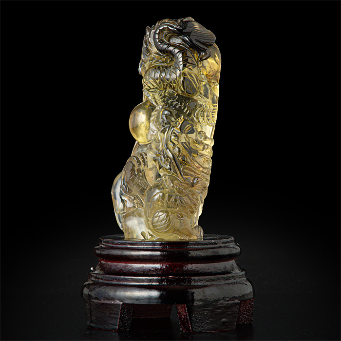 水晶彫刻 龍