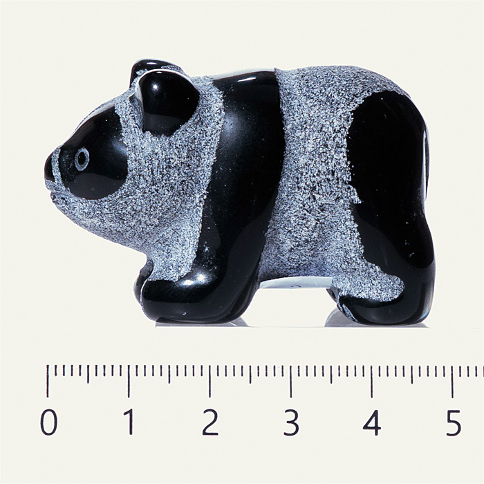 彫刻 パンダ (オブシディアン)
