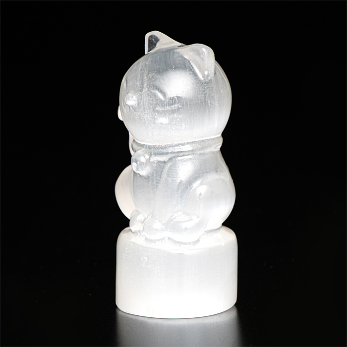水晶彫刻 招き猫