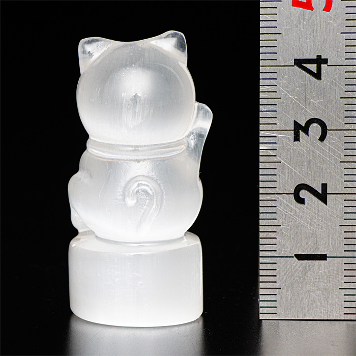 水晶彫刻 招き猫