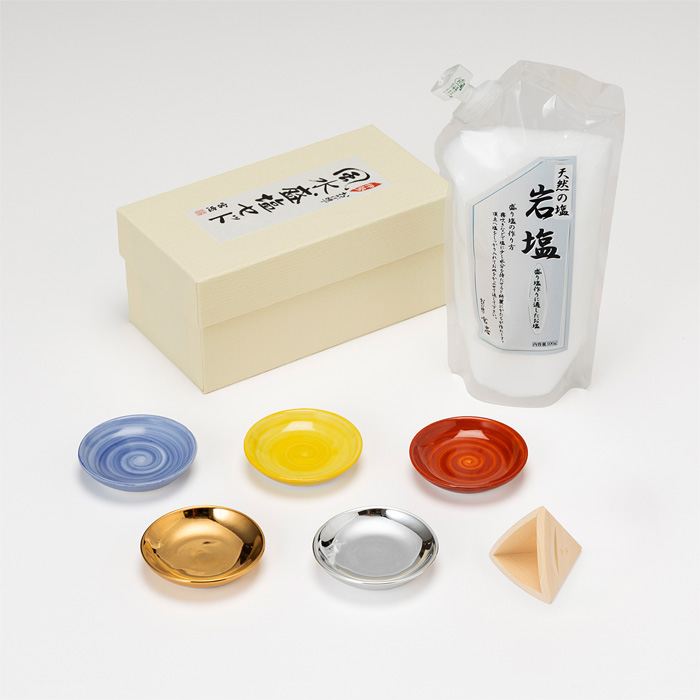2026年ラッキーカラー 風水盛り塩セット 固め器付