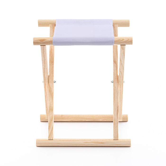 胡床 白帆布 アッシュ（タモ材）