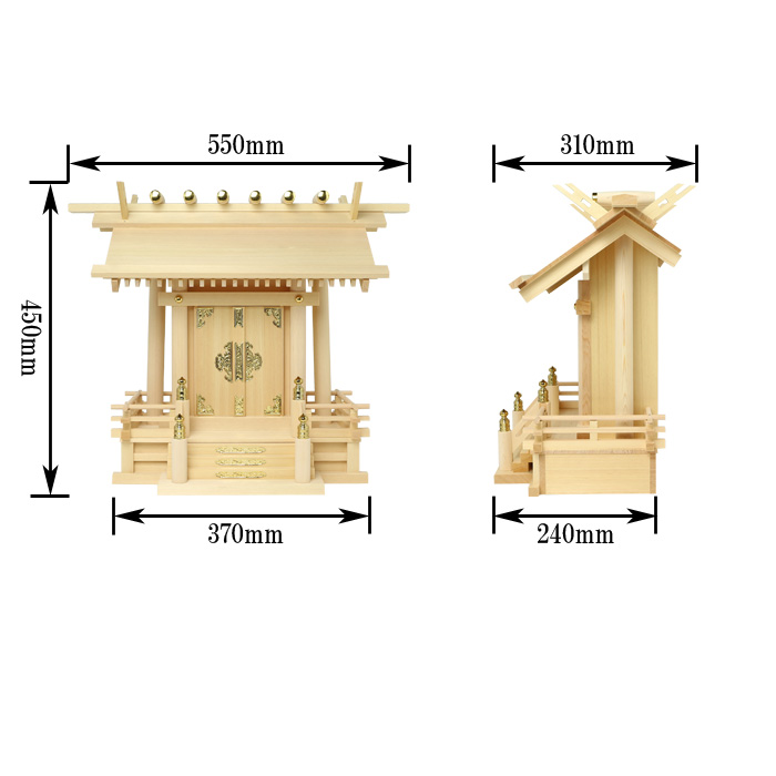 神棚 板葺一社宮(大・昇段付)〈I-28〉