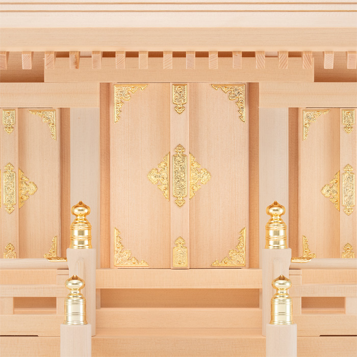 神棚 板葺三社宮 通し屋根 中〈I-7〉