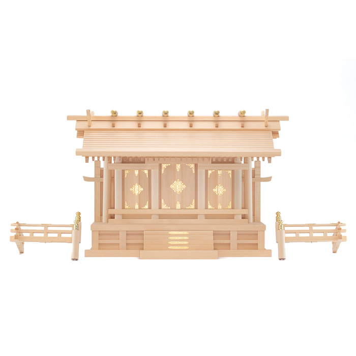 神棚 板葺三社宮 通し屋根 中〈I-7〉