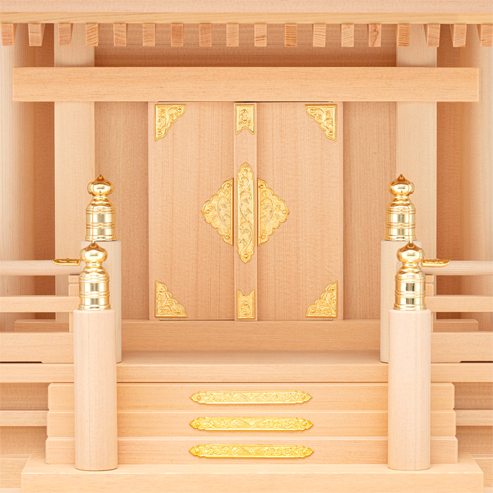 神棚 箱組一社宮 茅葺 中〈K-16〉