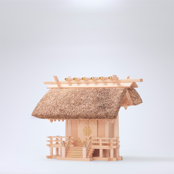 神棚 茅葺一社宮 B型 国民神殿 小 低〈K-3'〉