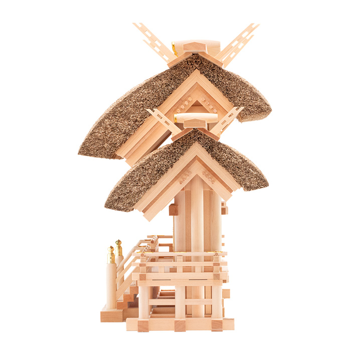 神棚 茅葺三社宮 屋根違 大〈K-4〉