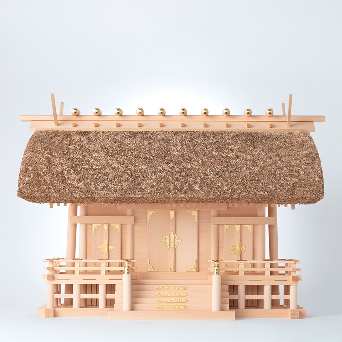 神棚 茅葺三社宮 A型 大〈K-5〉