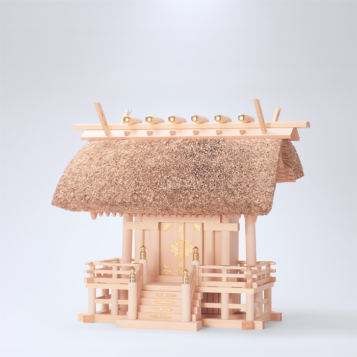 神棚 茅葺一社宮 A型 中〈K-8〉