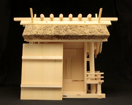 神棚 茅葺一社宮 正殿型（小・低屋根）〈K-9'〉