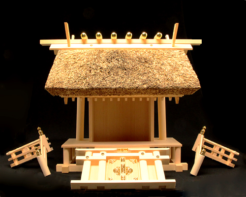 神棚 茅葺一社宮 正殿型（小・低屋根）〈K-9'〉