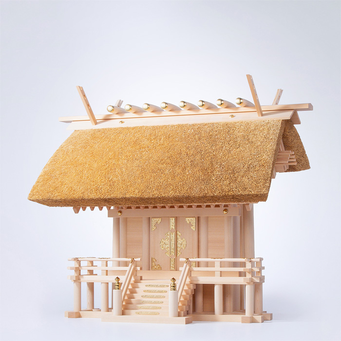 神棚 茅葺一社宮 国民神殿型 大 穂黄金〈KH-1〉