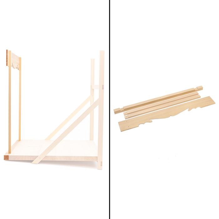 神棚板用雲板セット(組立式・特大)総木曽桧製