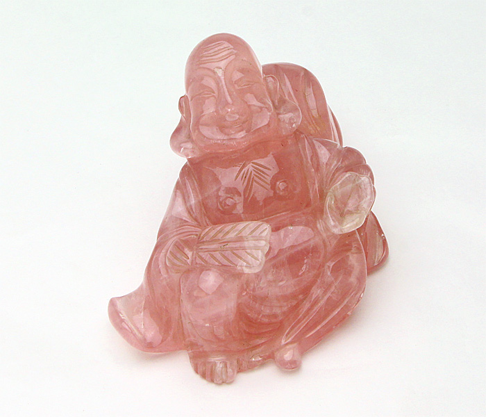 甲府彫刻 布袋 (ローズクォーツ)
