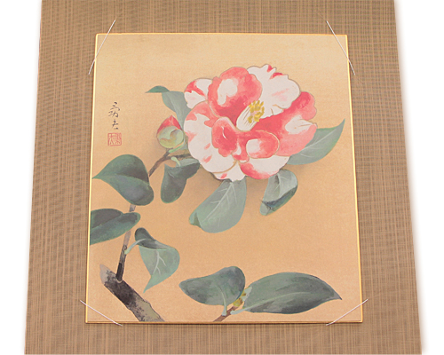 掛軸 色紙掛け ベージュ