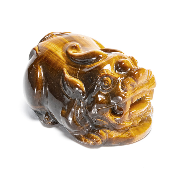 彫刻 貔貅（ヒキュウ） （タイガーアイ）