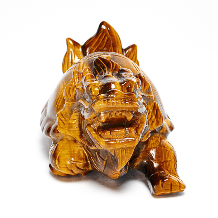 彫刻 龍亀（ロングイ） （タイガーアイ）