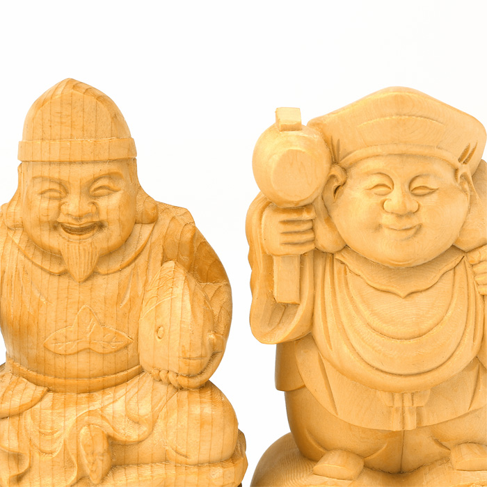木彫 えびす様・大黒様 二福神