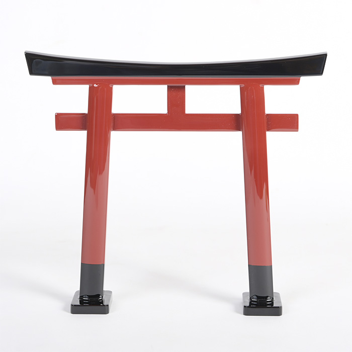 【アウトレット】 鳥居 木製朱塗 玉垣無 6寸