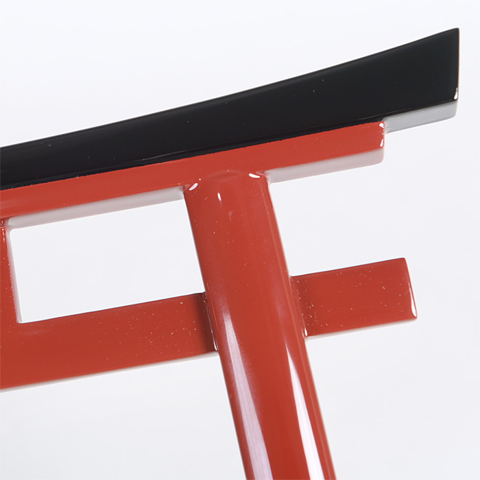 【アウトレット】 鳥居 木製朱塗 玉垣無 6寸