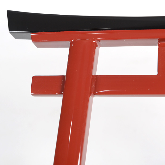 【アウトレット】 鳥居 木製朱塗 玉垣無 6寸