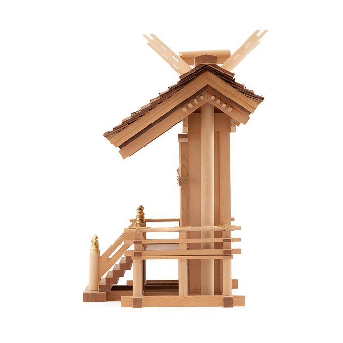 【アウトレット】 神棚 桧皮葺一社宮 中〈H-2〉