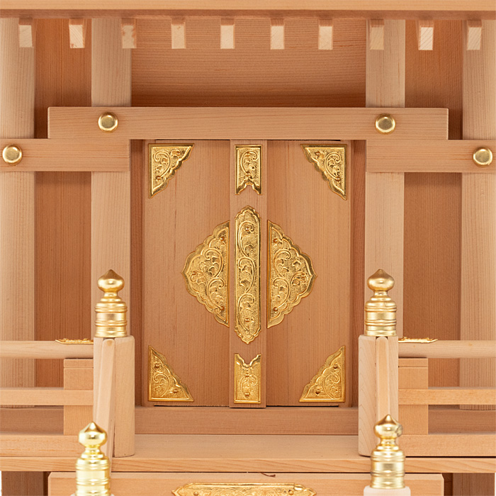 【アウトレット】 神棚 桧皮葺一社宮 中〈H-2〉