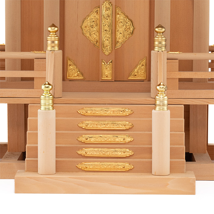 【アウトレット】 神棚 桧皮葺一社宮 中〈H-2〉