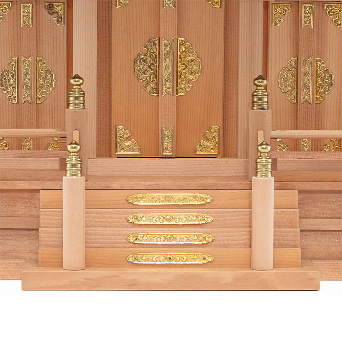 【アウトレット】 神棚 板葺三社宮 屋根違 中〈I-5〉