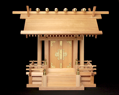 神棚 板葺一社宮(大・昇段付)〈I-28〉(スプルス製) No.1