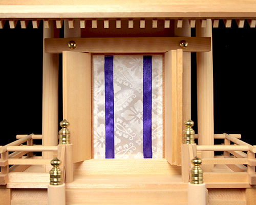 神棚 板葺一社宮(大・昇段付)〈I-28〉(スプルス製) No.1