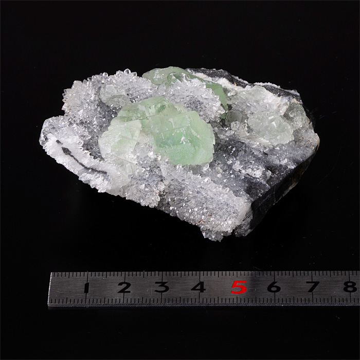 原石 フローライト付き水晶
