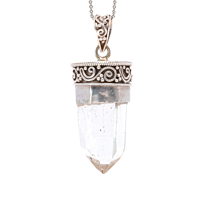ペンダントトップ 天然水晶 (ヒマラヤ ガネッシュヒマール産)