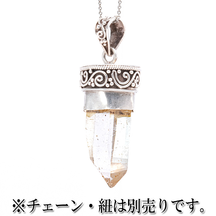 ペンダントトップ 天然水晶 (ヒマラヤ ガネッシュヒマール産)