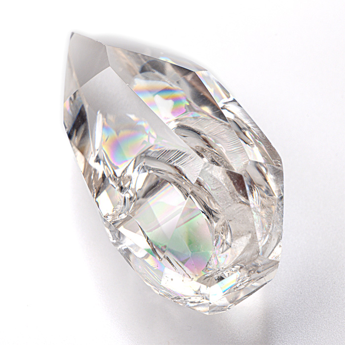 レインボー水晶 (アイリスクォーツ) フリーカット ポリッシュ (磨き石)