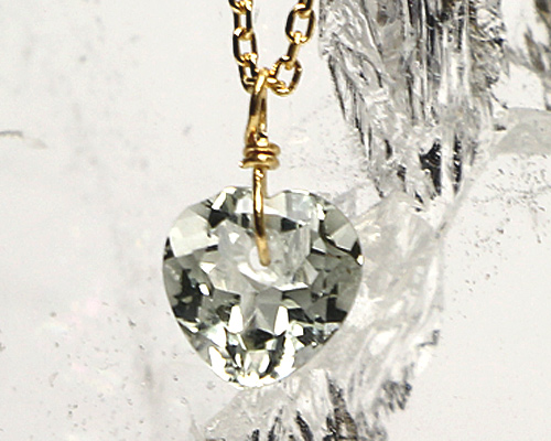 Jewel Drops ハートカット プラシオライト K18