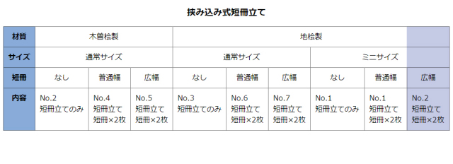 挟み込み式短冊立て一式
