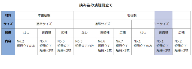 挟み込み式短冊立て一式