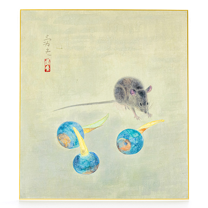 和風飾り絵 干支色紙