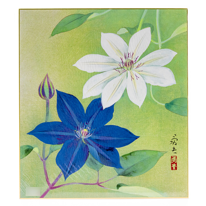 和風飾り絵 色紙