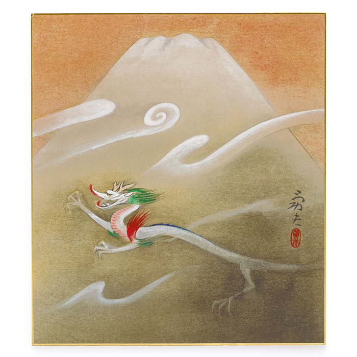和風飾り絵 干支色紙