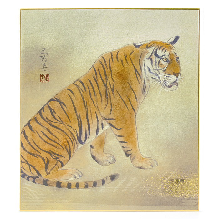 和風飾り絵 干支色紙
