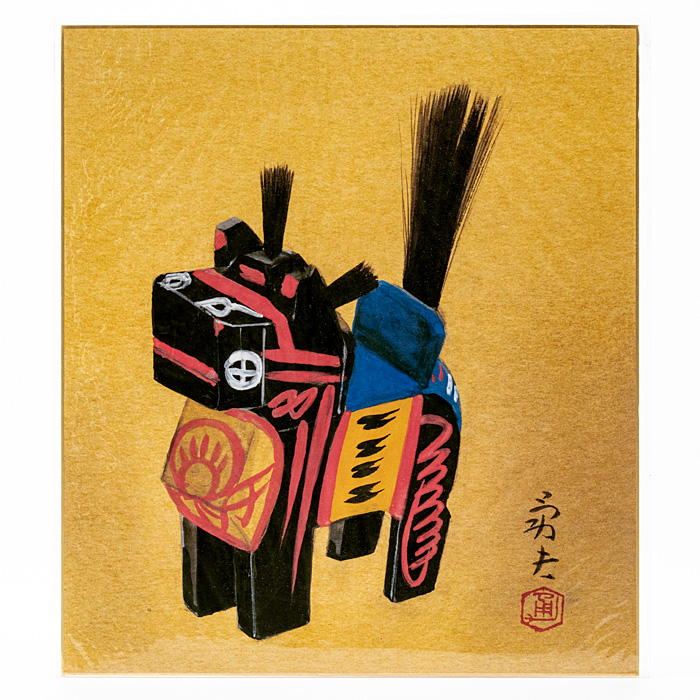 和風飾り絵 干支色紙
