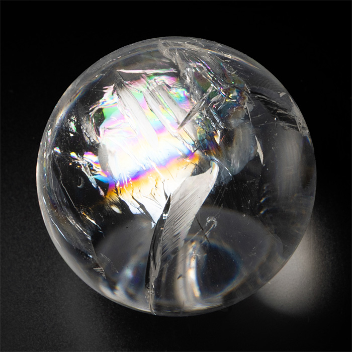 丸玉 ナチュラルレインボー水晶 (アイリスクォーツ)