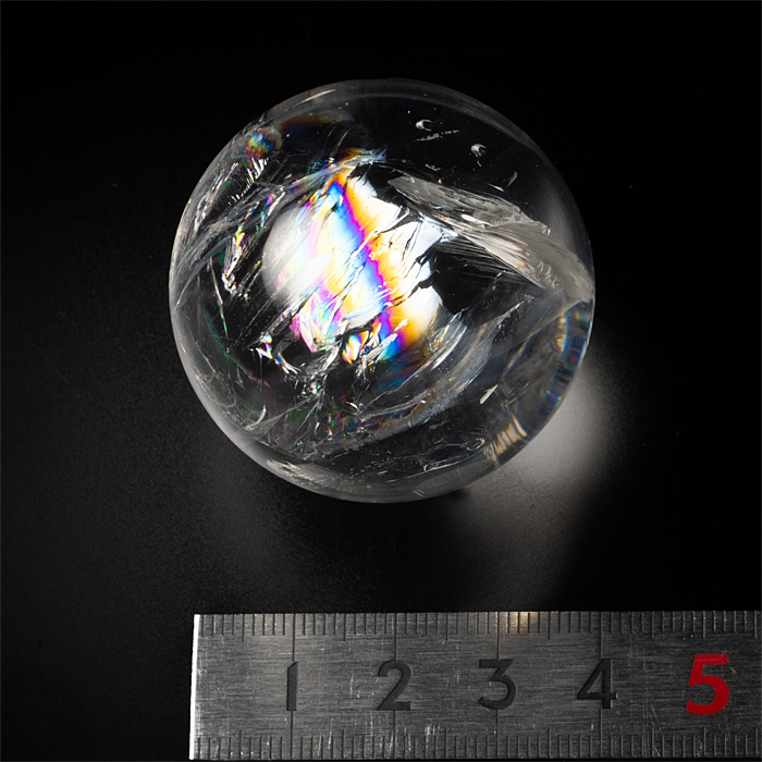 丸玉 ナチュラルレインボー水晶 (アイリスクォーツ)