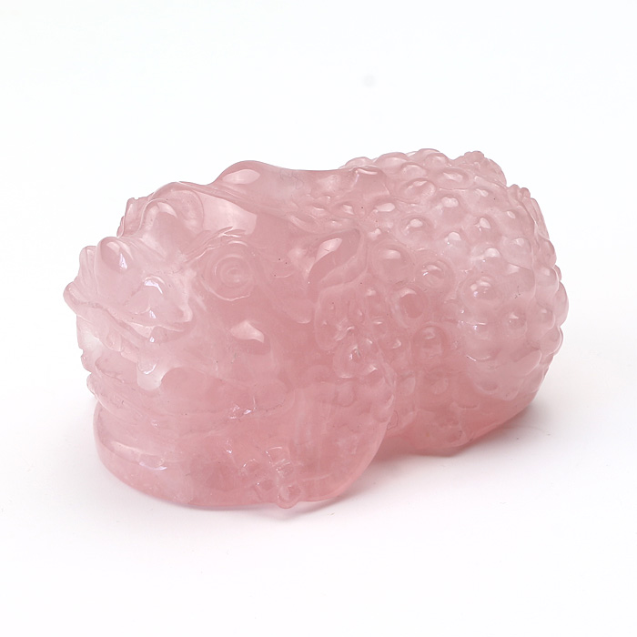 水晶彫刻 貔貅(ヒキュウ) (ローズクォーツ)